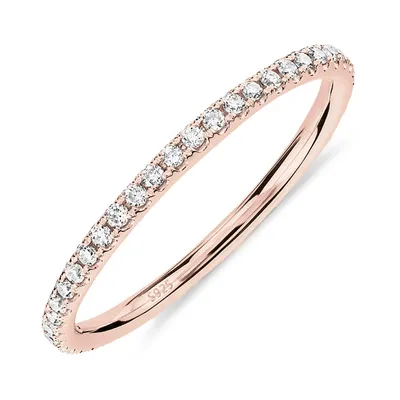 PAVOI 14K Gold Vermeil Rose Gold Eternity Ring