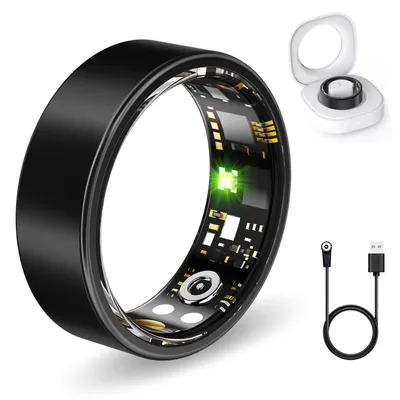 FKGZJF Smart Ring - Black, Size 12