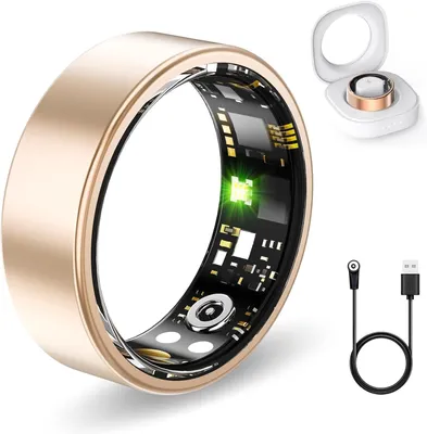 FKGZJF Smart Ring Gold 8#