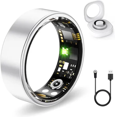 Smart Health Ring Silver 7# Size