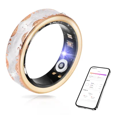 JIANVNUI Smart Ring Size 8 White