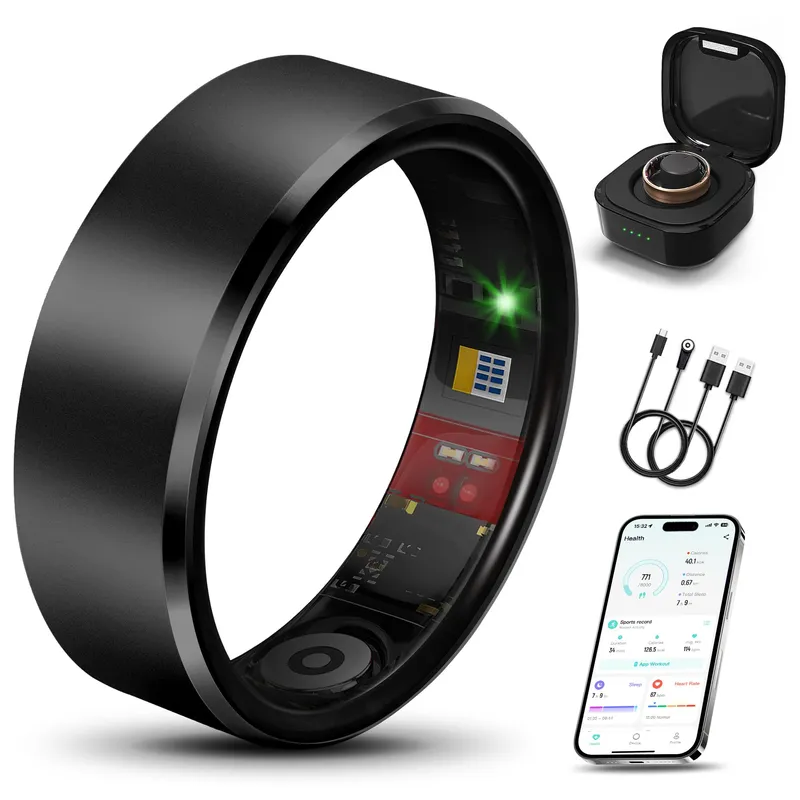 Milavan Smart Health Ring 2.0 - Size 7 Black