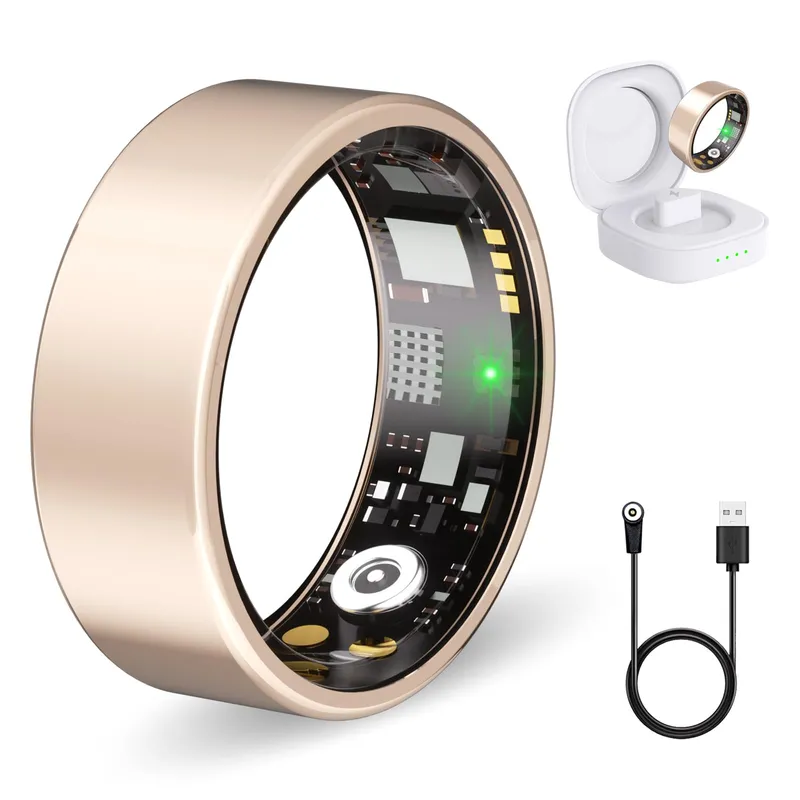 Nyweey Smart Ring Fitness Tracker (Rose Gold, Size 7)