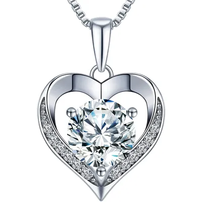 ONLYLIKE Heart Pendant Necklace 1.0 Carat