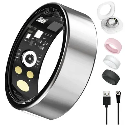 Oucscru Smart Health Ring 9# (Silver)