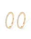 PAVOI 14K Gold Plated Stackable Eternity Ring 2-Pack Size 4