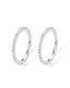 PAVOI 14K Gold Plated Stackable Rings 2-Pack White Gold Size 8