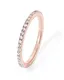 PAVOI 14K Rose Gold Plated Stackable Eternity Ring - Size 7