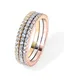 PAVOI 14K Gold Plated Stackable Eternity Rings 3-Pack