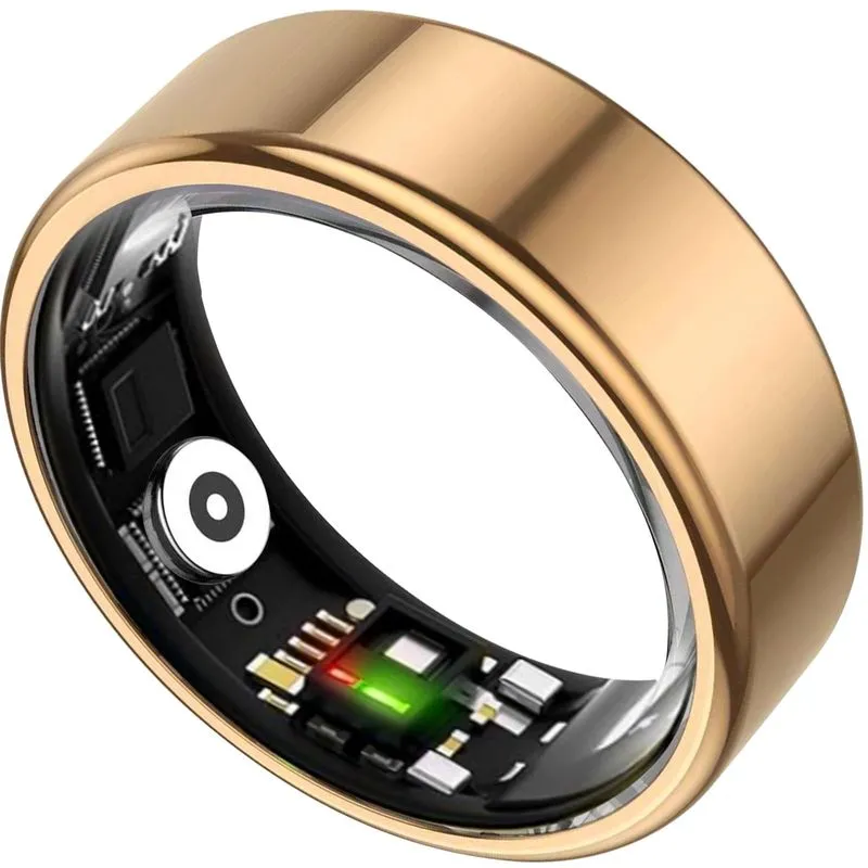 TIAZUUX Smart Ring 12 Rose Gold close-up highlighting the finish